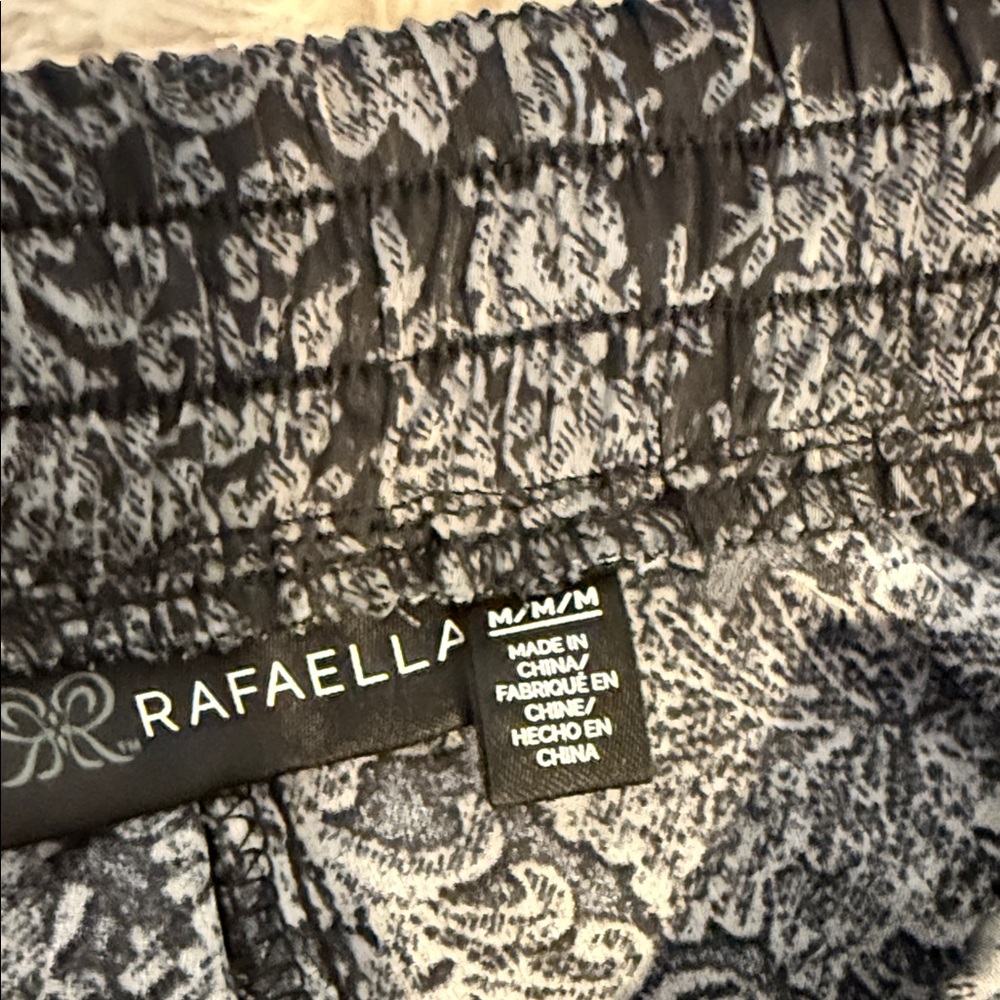 Rafaella Black and Gray Patterned Pants - Picture 2 of 5